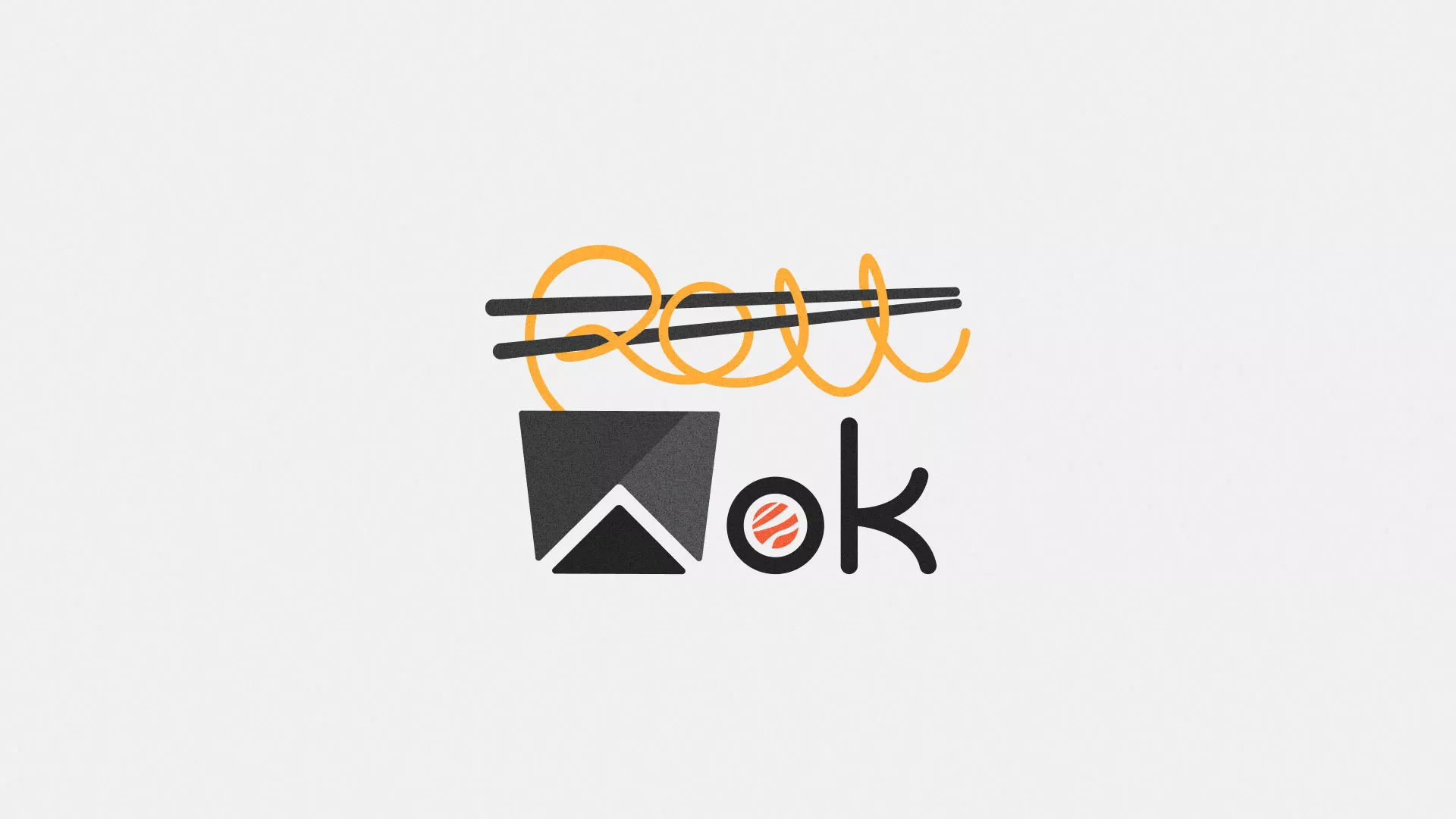 Разработка логотипа суши-бара «Roll Wok Club» в Котласе